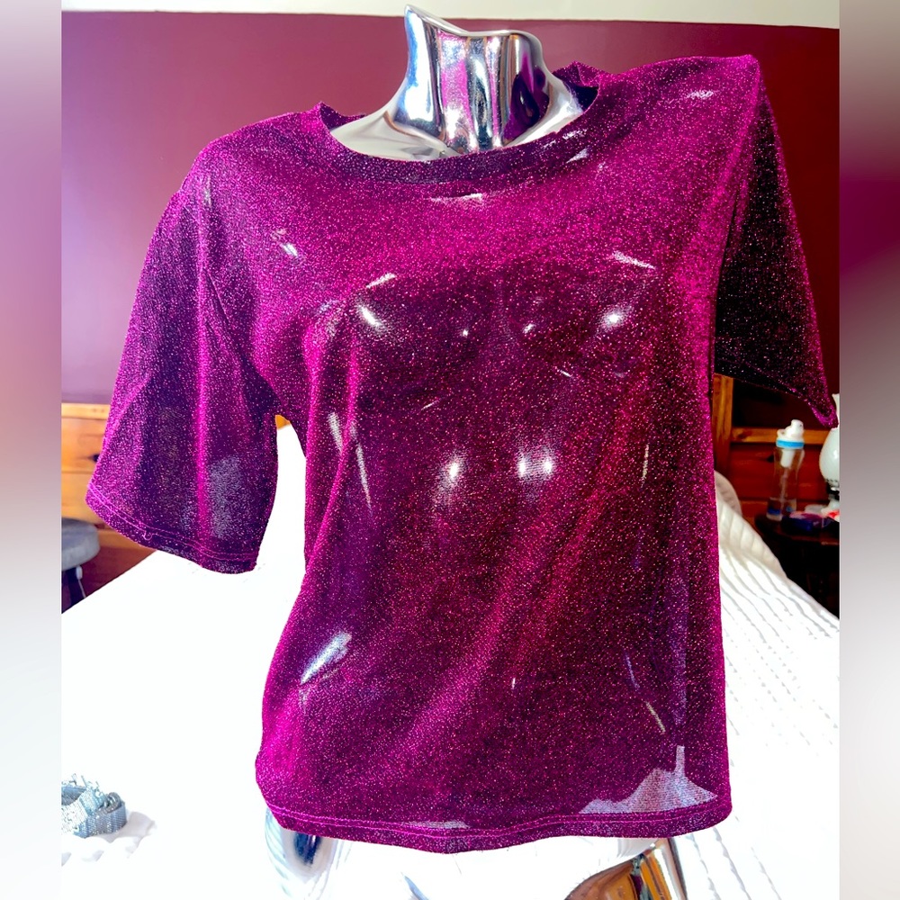 Orchid Glitter Party Top M